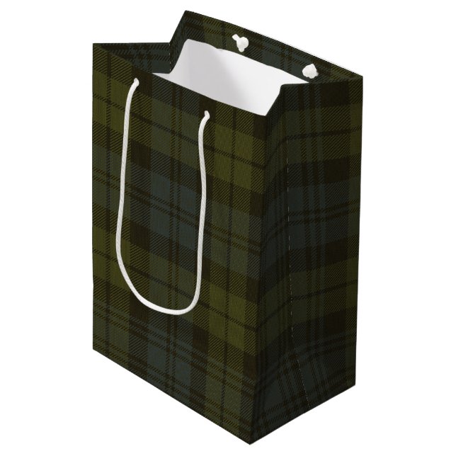 Campbell Tartan Mittlere Geschenktüte (Vorderseite Schrägansicht)