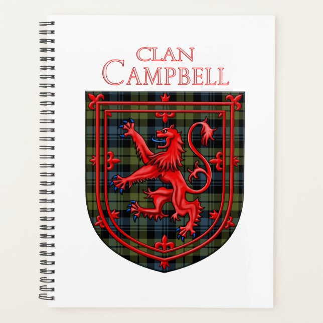 Campbell Tartan Scottish Kariert Lion Rampant Planer (Vorderseite)