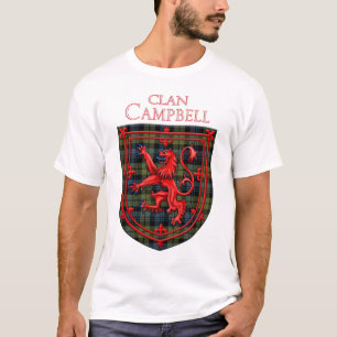 Campbell Tartan Scottish Kariert Lion Rampant T-Shirt