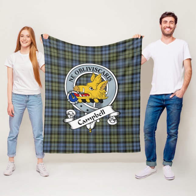 Campbell verblasstes Clan Abzeichen Tartan Kariert Fleecedecke (Beispiel)