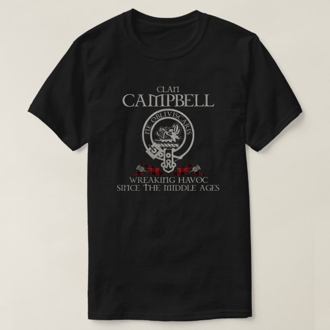 Campbell von Armaddie Clan Wappen Schottischer Nac T-Shirt (Design vorne)