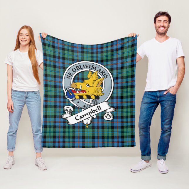 Campbell von Cawdor Ancient Clan Abzeichen Tartan  Fleecedecke (Beispiel)