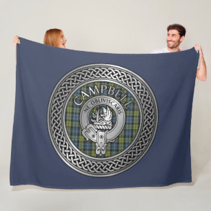 Campbell Wappen & Tartan Knot Fleece Blanket