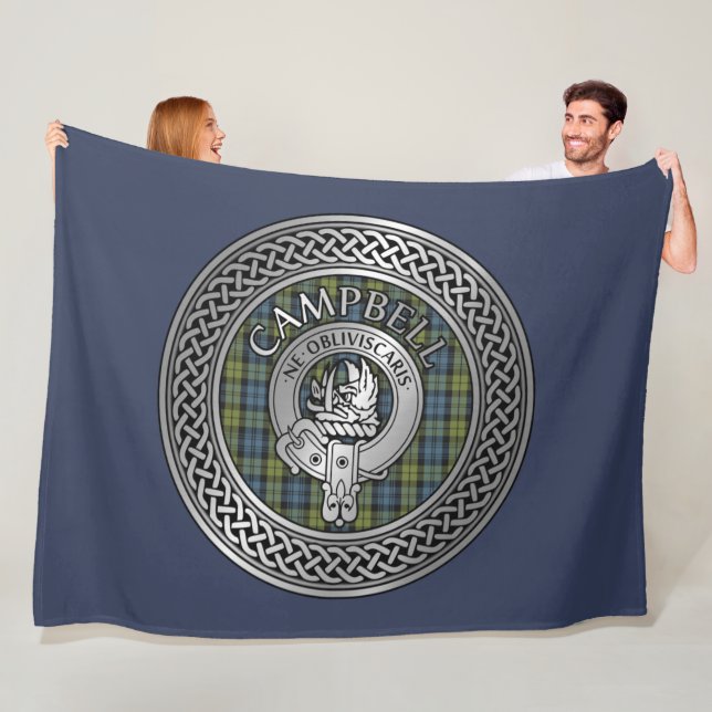 Campbell Wappen & Tartan Knot Fleece Blanket (Beispiel)