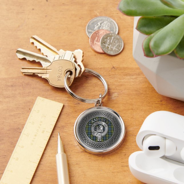 Campbell Wappen & Tartan Knoten Schlüsselanhänger (Schreibtisch)