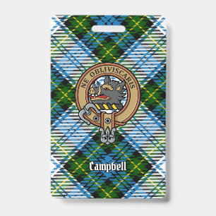 Campbell-Wappen über Dress Tartan Ausweis