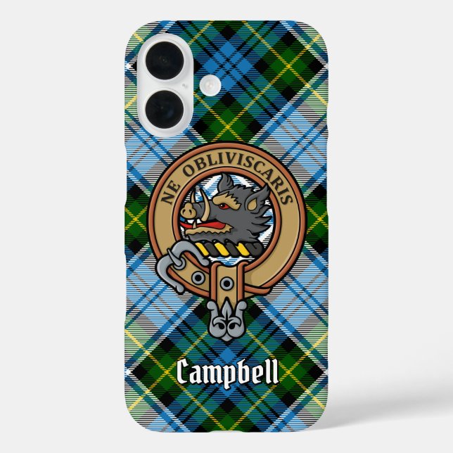 Campbell Wappen über Dress Tartan Case-Mate iPhone Hülle (Rückseite)