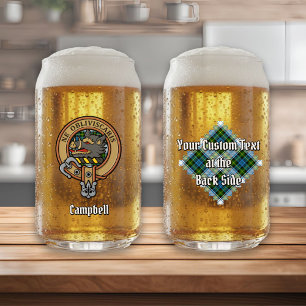 Campbell Wappen über Dress Tartan Dosenglas