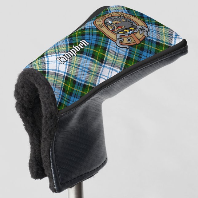 Campbell Wappen über Dress Tartan Golf Head Cover Golf Headcover (3/4 Vorderseite)