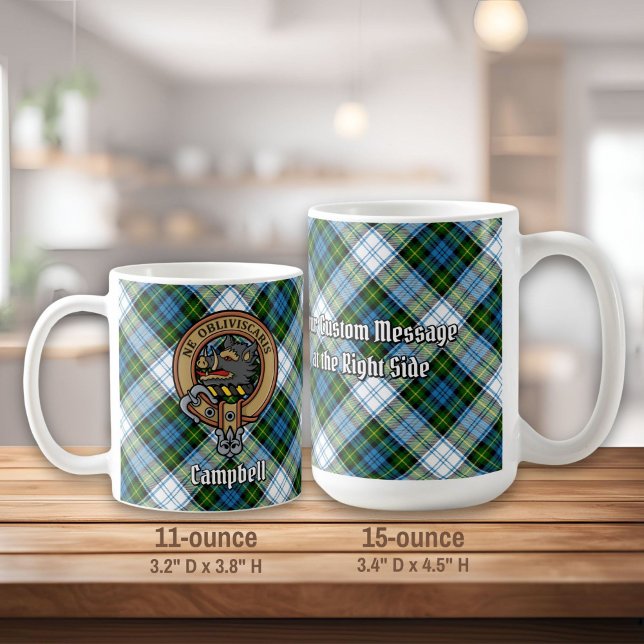 Campbell Wappen über Dress Tartan Kaffeetasse (Von Creator hochgeladen)