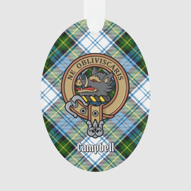 Campbell Wappen über Dress Tartan Ornament (Vorderseite)