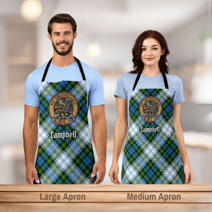 Campbell Wappen über Dress Tartan Schürze