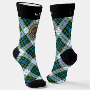 Campbell Wappen über Dress Tartan Socken