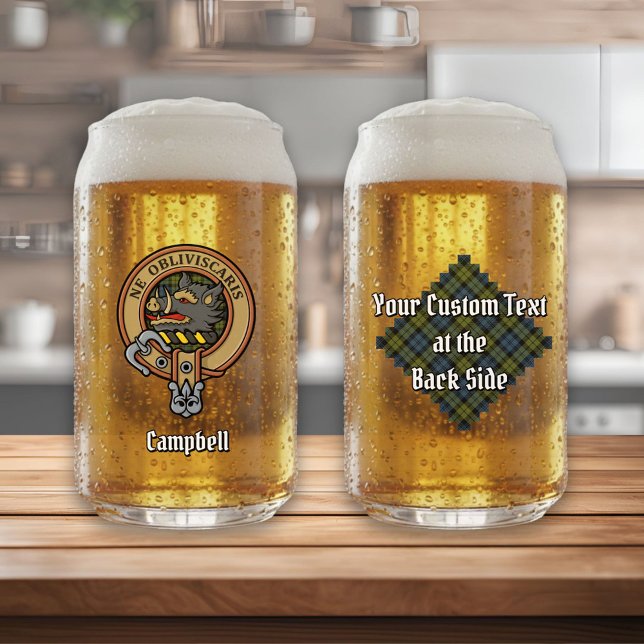 Campbell Wappen über Tartan Dosenglas (Von Creator hochgeladen)