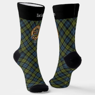 Campbell Wappen über Tartan Socks Socken