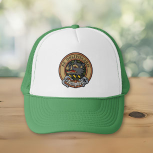Campbell Wappen über Tartan Trucker Hat Truckerkappe