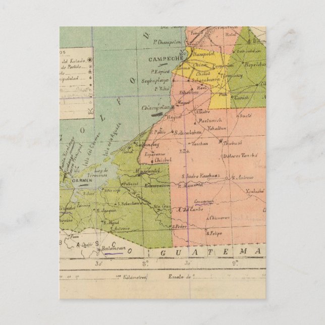 Campeche, Mexiko Postkarte (Vorderseite)