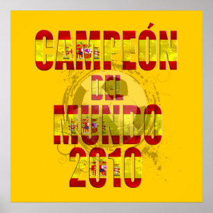 Campeón Del Mundo España futbol 2010 Poster