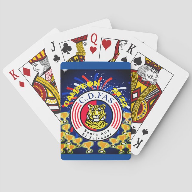 Campeones 2022 C.D. FAS El Salvador Futbol Spielkarten (Rückseite)