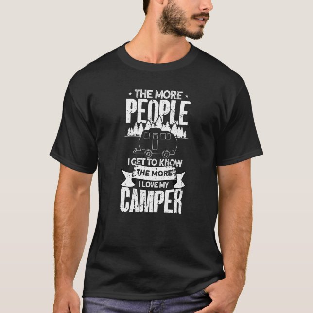 Camper Caravan Camping T-Shirt (Vorderseite)