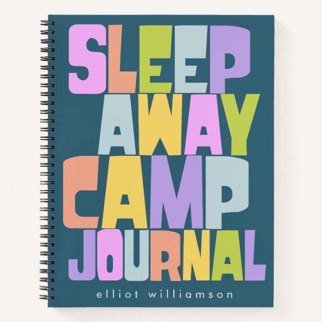Camper des personalisierten Sleepaway Summer Camp Notizbuch (Vorderseite)