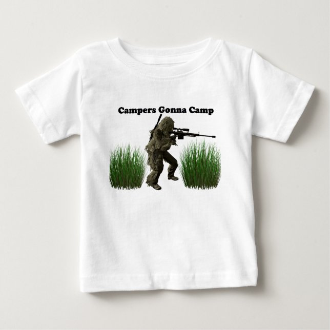 Camper, die gehen zu kampieren baby t-shirt (Vorderseite)