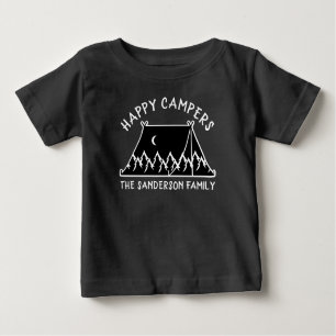Camper Ferienname Zelt Familienreise Camping Baby T-shirt