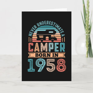 Camper geboren im Jahr 1958 70. Geburtstag Geschen Karte