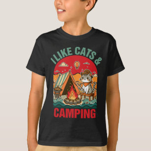 Camper Geh ins Freie Katzenliebhaber Katzenmutter T-Shirt