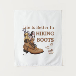 Camper-Geschenk   Das Leben ist besser im Wanderst Wandteppich