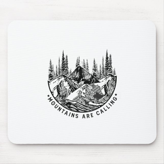 Camper-Geschenk | Gebirge rufen Geburtstag an Mousepad (Vorne)
