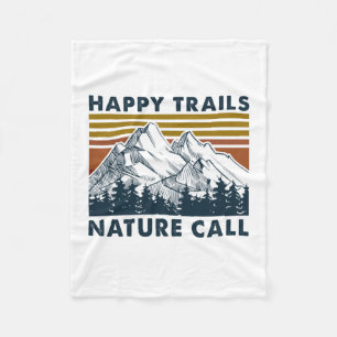 Camper-Geschenk Happy Trails Nature Call Birthda Fleecedecke