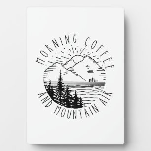 Camper-Geschenk   Morgenkaffee und Bergluft Weihna Fotoplatte