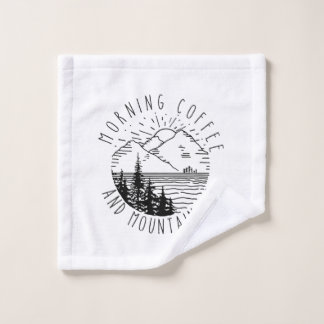 Camper-Geschenk | Morgenkaffee und Bergluft Weihna Waschlappen
