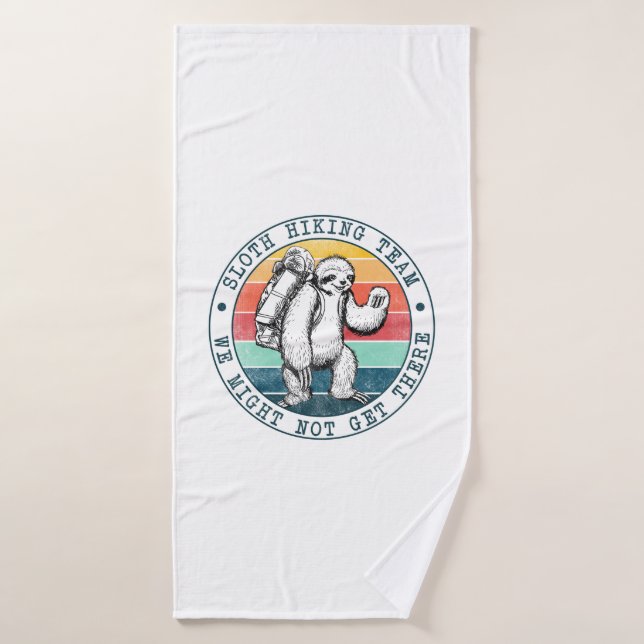 Camper-Geschenk | Sloth Wanderteam Geburtstag Badehandtuch (Badehandtuch)