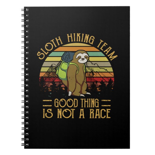 Camper-Geschenk | Sloth Wanderteam Gute Dinge Weih Notizblock (Vorderseite)