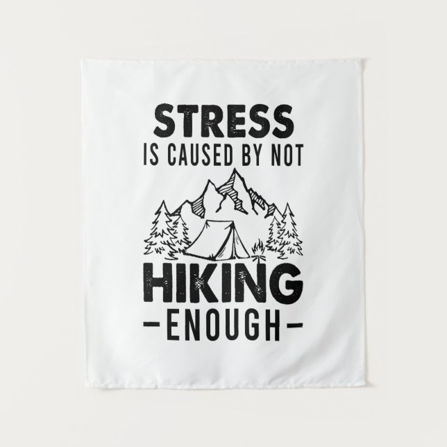Camper-Geschenk | Stress entsteht, wenn nicht genu Wandteppich (Vorderseite)