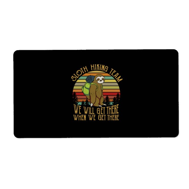 Camper-Geschenk | Vintages Sloth Wanderteam Geburt (Vorne)