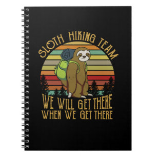 Camper-Geschenk   Vintages Sloth Wanderteam Geburt Notizblock