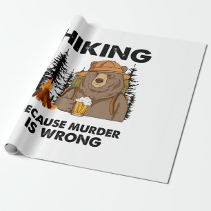 Camper-Geschenk   Wanderbär Geburtstag Geschenkpapier