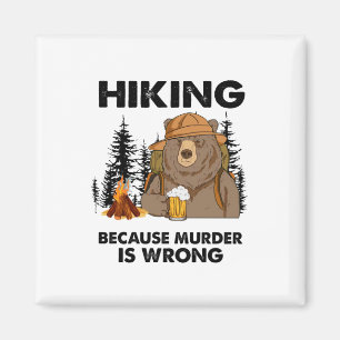 Camper-Geschenk Wanderbär Geburtstag Magnet