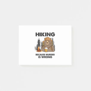 Camper-Geschenk Wanderbär Geburtstag Post-it Klebezettel