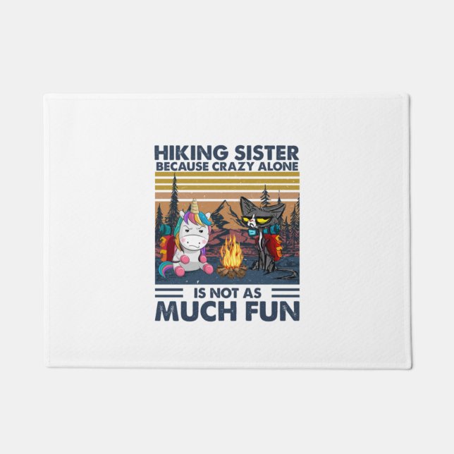 Camper-Geschenk | Wanderfinder wegen Crazy allein Fußmatte (Vorderseite)