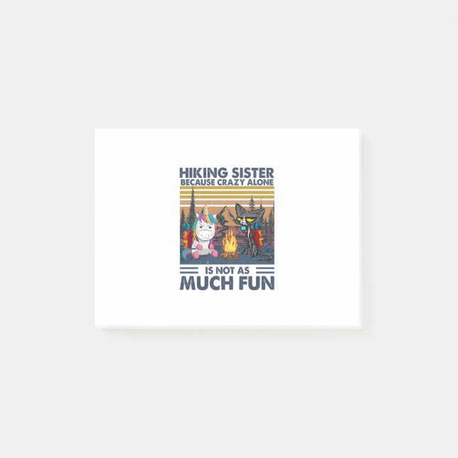 Camper-Geschenk | Wanderfinder wegen Crazy allein Post-it Klebezettel (Vorderseite)