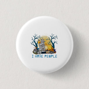 Camper-Geschenk Wandern zu Halloween Geburtstag Button