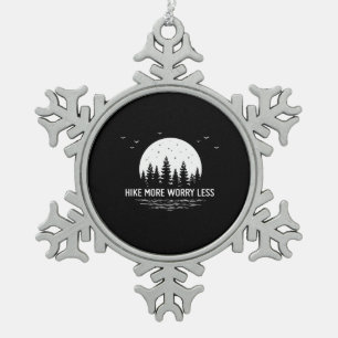 Camper-Geschenk Wanderung Besorgnis erregender w Schneeflocken Zinn-Ornament