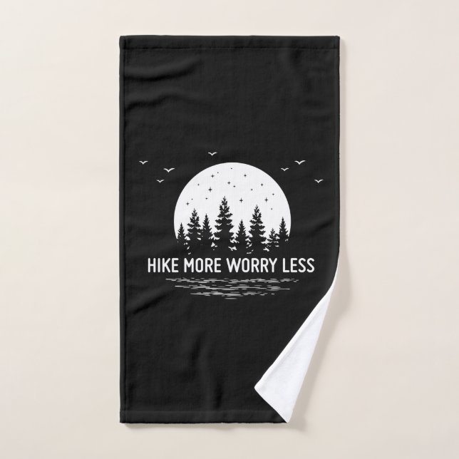 Camper Gift | Hike More Worry Less Birthday Handtuch (Handtuch)