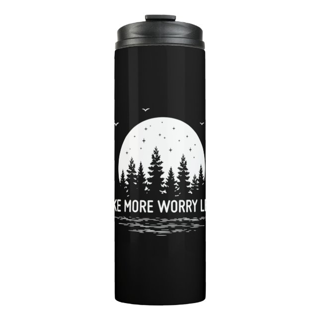 Camper Gift | Hike More Worry Less Birthday Thermosbecher (Vorderseite)