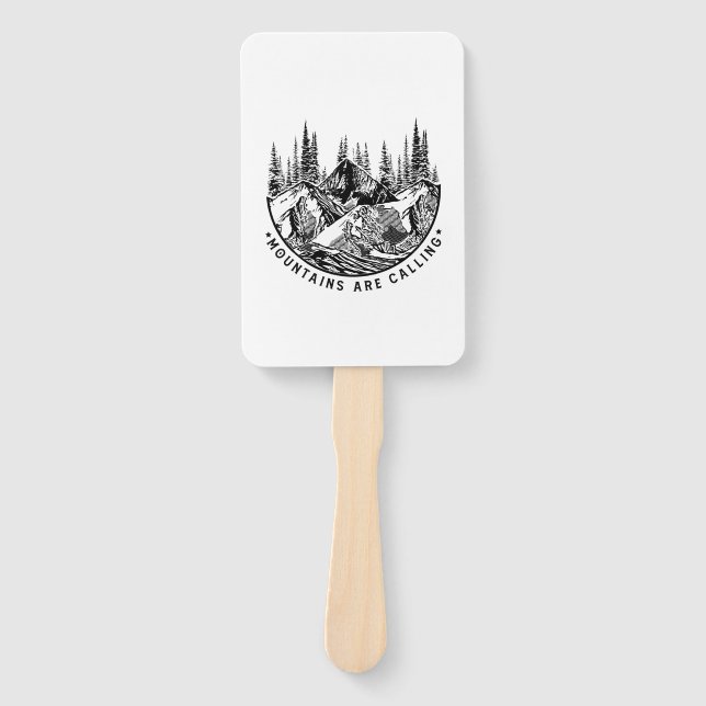 Camper Gift | Mountains Are Calling Birthday Fächer (Vorderseite)