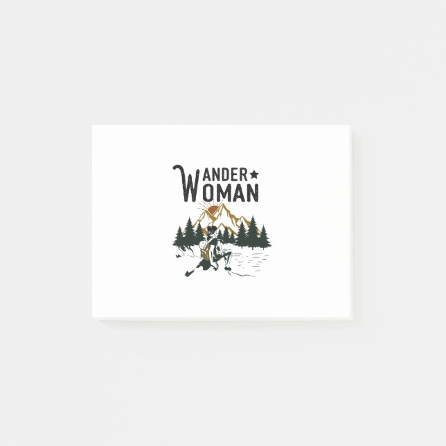 Camper Gift | Wander Woman Birthday Post-it Klebezettel (Vorderseite)